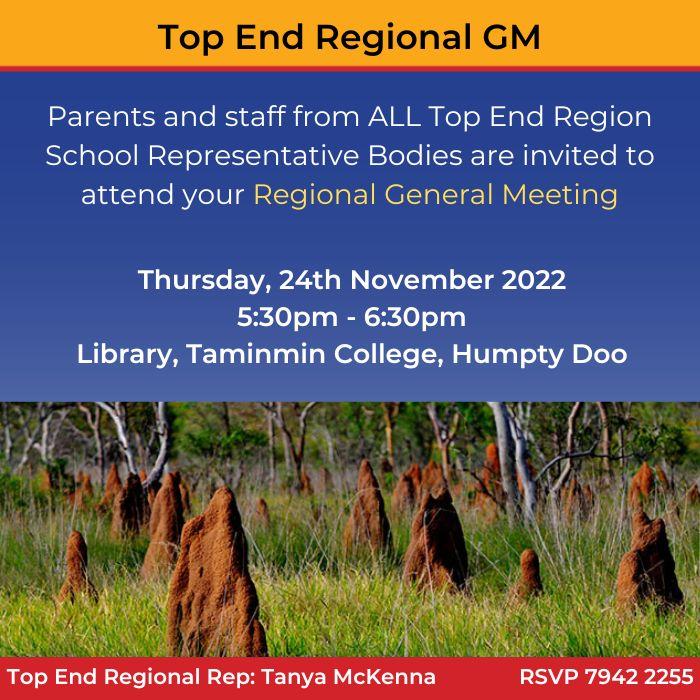 Top End Regional Meeting flyer