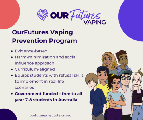 Our Futures vaping program tile